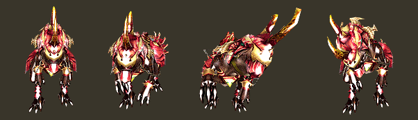 Blood Armor Dino from four angles