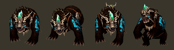 Ancient Tribal Bear from four angles
